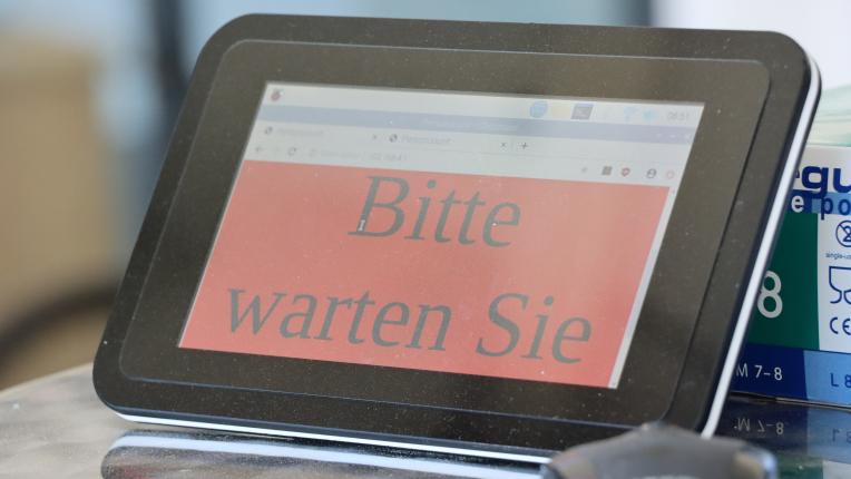 Zählautomat - Bitte warten Sie - kein Zutritt möglich